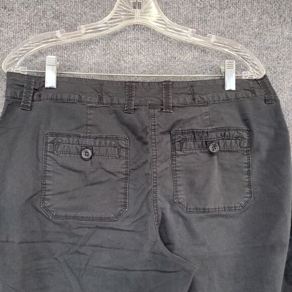 Style & Co. Bermuda Shorts Capris Black Size 12 Cotton Blend Pockets - Picture 8 of 14